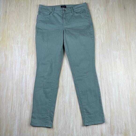 NYDJ Alina Convertible Ankle Mid Rise Straight Stretch Casual Everyday Jeans 8 - Picture 1 of 16